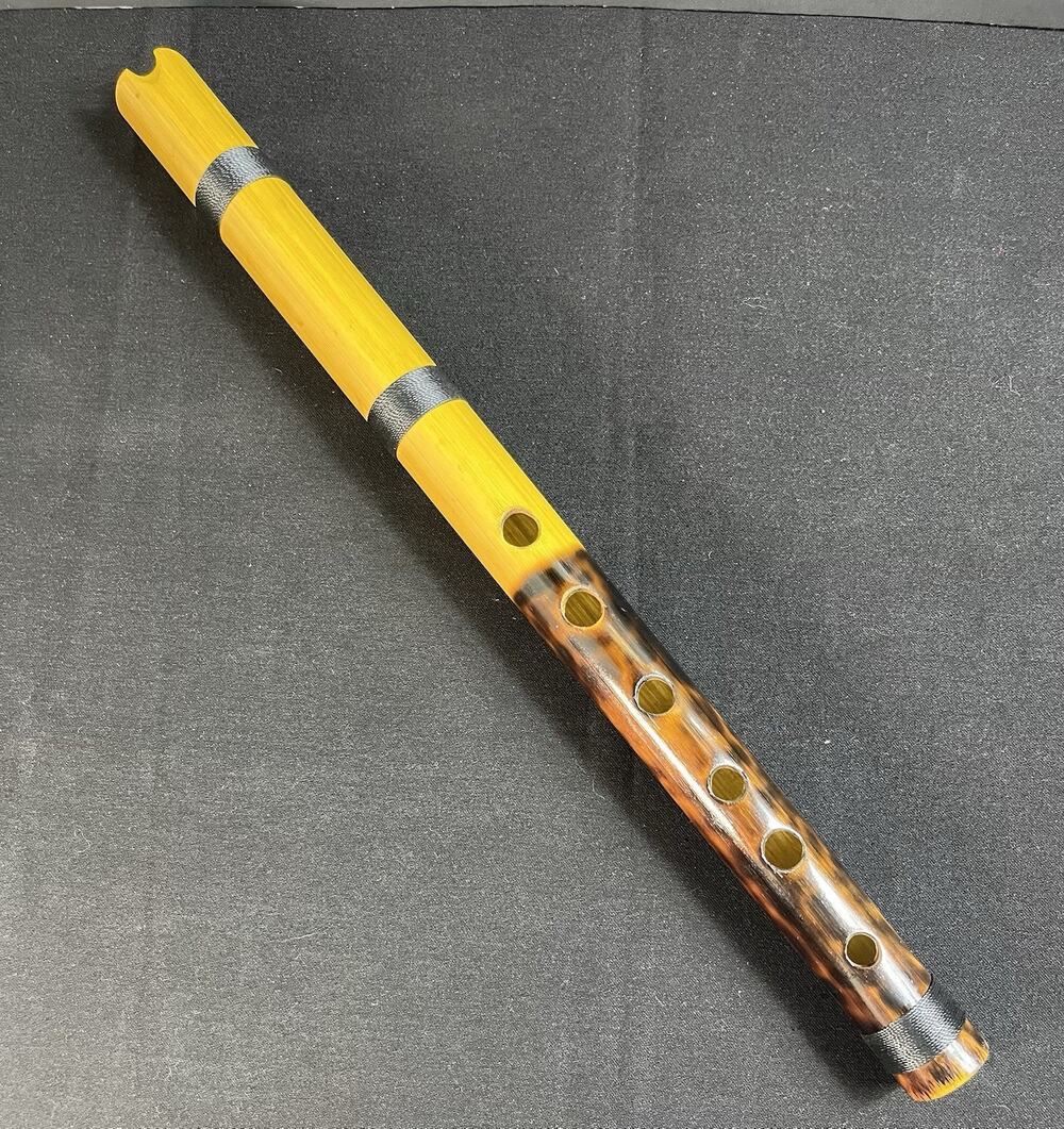NEW Peruvian Bamboo Quena Flute Key F 16" Two Tone Dark Natural Case Included